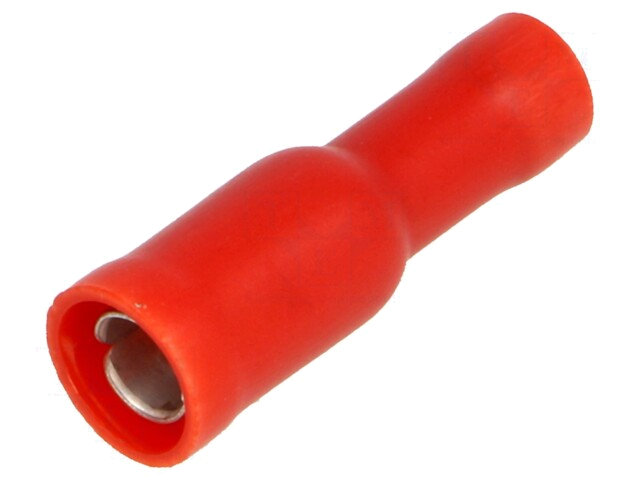 Connector: rond; vrouwelijk; Ø: 4mm; 0,25÷1,5mm2; klemmen; vertind Connector: rond; vrouwelijk; Ø: 4mm; 0,25÷1,5mm2; klemmen; vertind